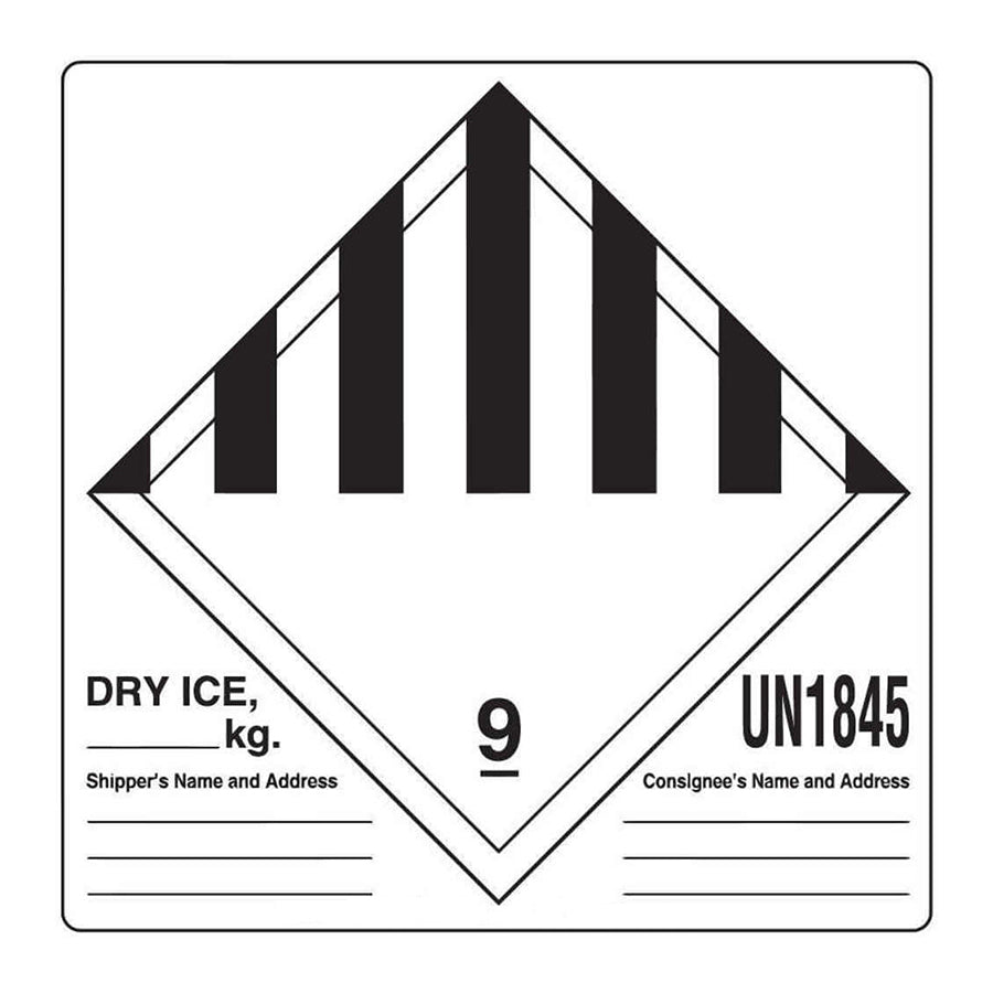 Gevarensticker voor droogijs 10 st